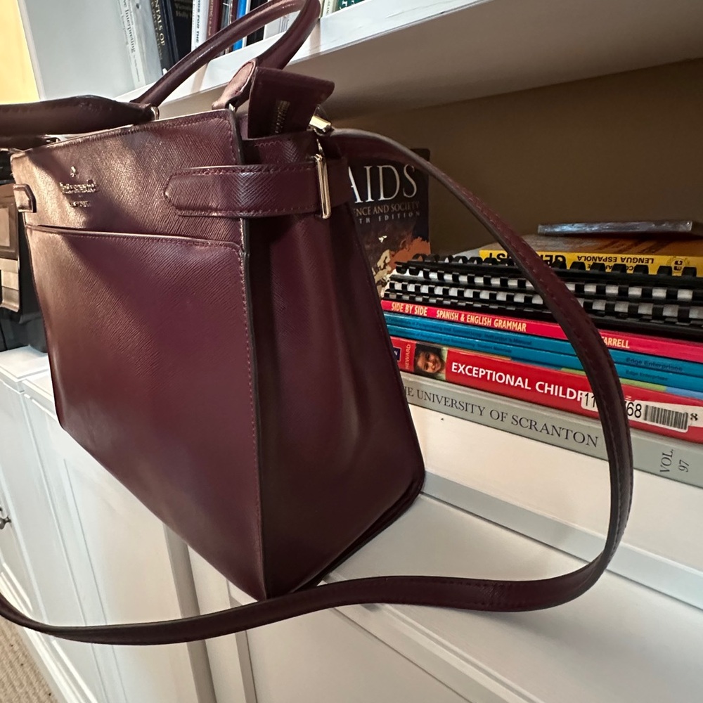 kate spade New York Women’s Leather Briefcase Bag - Burgundy - Picture 6 of 14